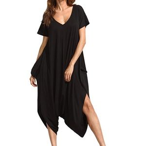 SheIn Women's Casual V Neck Harem Jumpsuit Romper